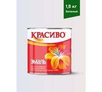 Эмаль Красиво ПФ-115 зеленый 1,8 кг для стен по металлу, по дереву 4690417011292