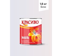 Эмаль Красиво ПФ-115 белый 1,8 кг для стен по металлу, по дереву 4690417011056
