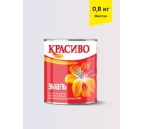 Эмаль Красиво ПФ-115 желтый 0,8 кг для стен по металлу, по дереву 4690417011322