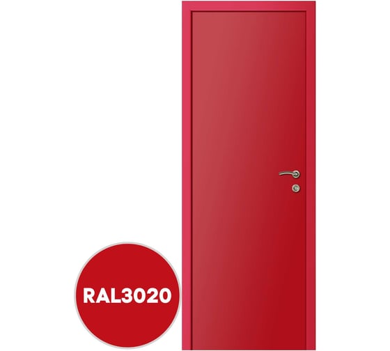 Грунт-эмаль полиуретановая KOVALI PUR 2K матовая Транспортная красная RAL3020 комплект 10 кг kov.p.m.5.3020.10