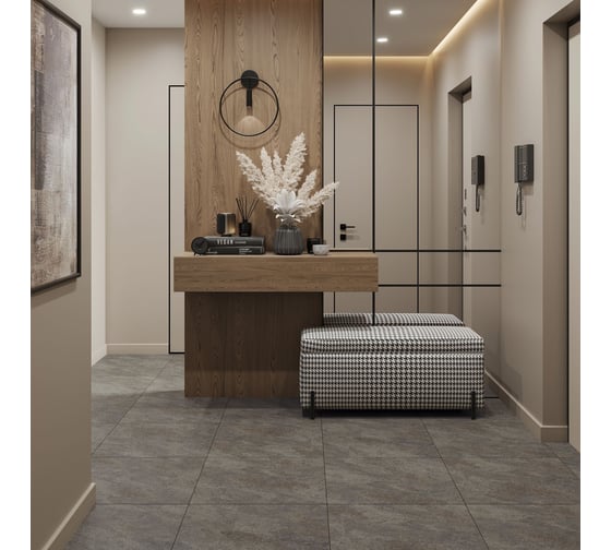 Керамогранит LB CERAMICS Асгард серый, 1,62 м2/8 шт СК000043823