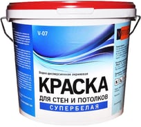 Краска для стен и потолков Virtuoso V-07 А супербелая, морозостойкая, 14 кг 25239