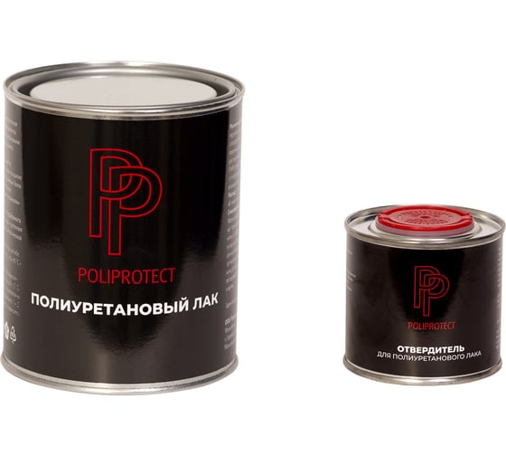 Лак полиуретановый POLIPROTECT 2К глянцевый комплект 770 г + 230 г 1РРЛПГ