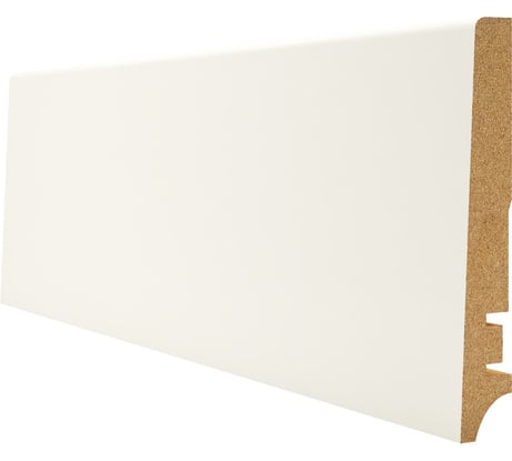 Плинтус Белый МДФ (2400х16х100 мм) Hannahholz 61.03.81404.01
