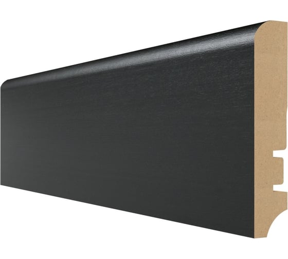 Плинтус Aktuell Design (16x81x2400 мм; МДФ; Черная структура) Hannahholz AD 81402.01