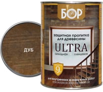Защитная пропитка для дерева Бор Ultra для наружных работ, дуб 8 кг 4690417079452
