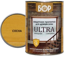 Защитная пропитка для дерева Бор Ultra для наружных работ, сосна 8 кг 4690417079483