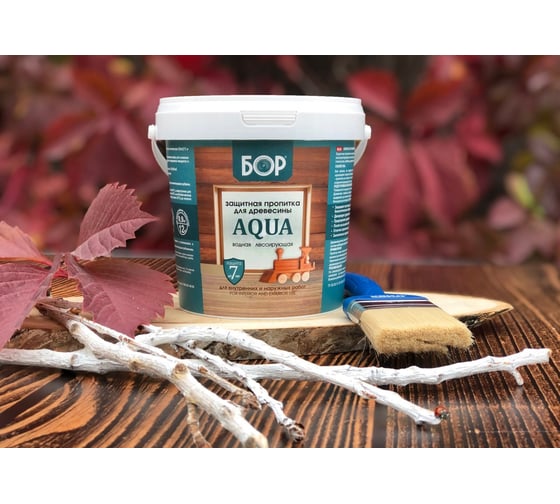 Защитная пропитка для дерева Бор Aqua для наружных работ, бесцветный 2,3 кг 4690417079933