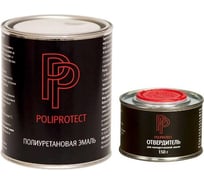 Эмаль полиуретановая POLIPROTECT 2К серая комплект 850 г + 150 г 1РРКПср