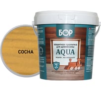 Защитная пропитка для дерева Бор Aqua для наружных работ, сосна 0,9 кг 4690417080014