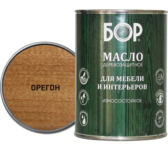 Масло для дерева, мебели и интерьеров Бор орегон, 0,64 кг 4690417074297
