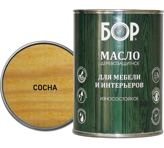 Масло для дерева, мебели и интерьеров Бор сосна, 1,7 кг 4690417074365