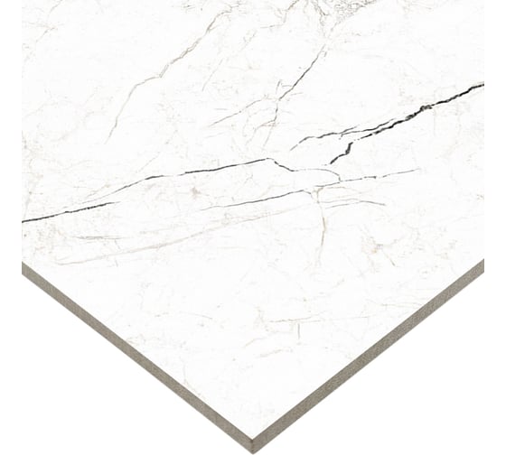Керамогранит AlmaCeramica Alma Ceramica Rock Line матовый, 600x1200x8,5, 1,44 м2, белый GFU60120RKL04R