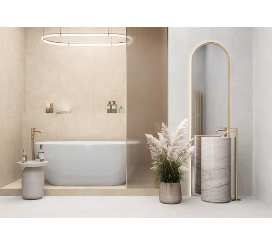 Керамогранит AlmaCeramica Alma Ceramica Mural матовый 600x1200x8,5, 1,44 м2, бежевый GFU60120MUR04R