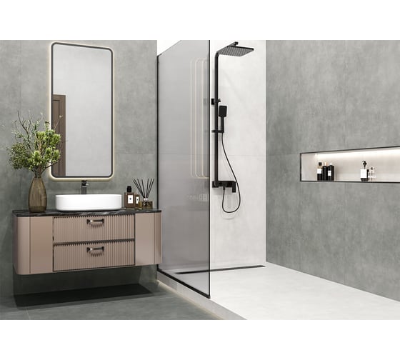 Керамогранит AlmaCeramica Alma Ceramica Mural матовый, 600x1200x8,5, 1,44 м2, серый GFU60120MUR70R
