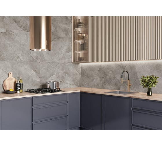 Керамогранит AlmaCeramica Alma Ceramica Rock Line матовый, эффект deep-ink, 600x1200x8,5, 1,44 м2, серый GFU60120RKL77R