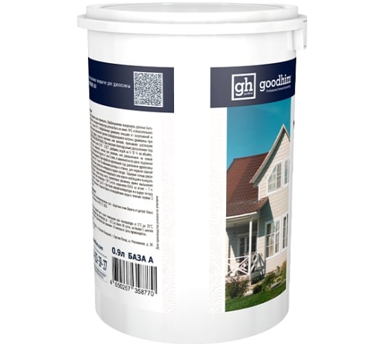 Защитно-декоративное покрытие для древесины GOODHIM TEXTURE 651 NCS S8010-Y30R, БАЗА С, 0,9 л 10152