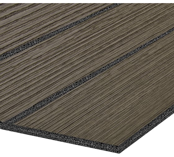 Мягкие реечные панели LAKO DECOR в комплекте 5 шт, 600-600 мм, коричневый LKD-RE-6060-SYMW001-KO