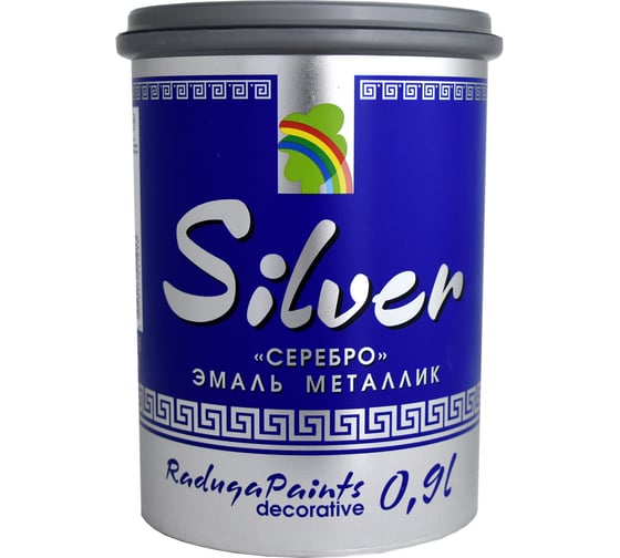 Эмаль Радуга Р-117 металлик SILVER 0,9 л 141726 1