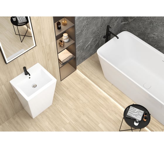 Керамогранит Artkera Group Finewood Beige матовый, 200x1200x9, 1,44 м2, бежевый GP20120FIN11