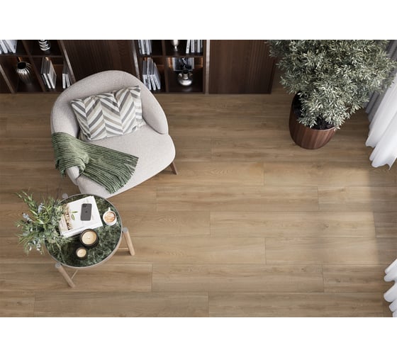 Керамогранит Artkera Group Naturalwood Nut матовый, 200x1200x9, 1,44 м2, бежевый GP20120NAT11