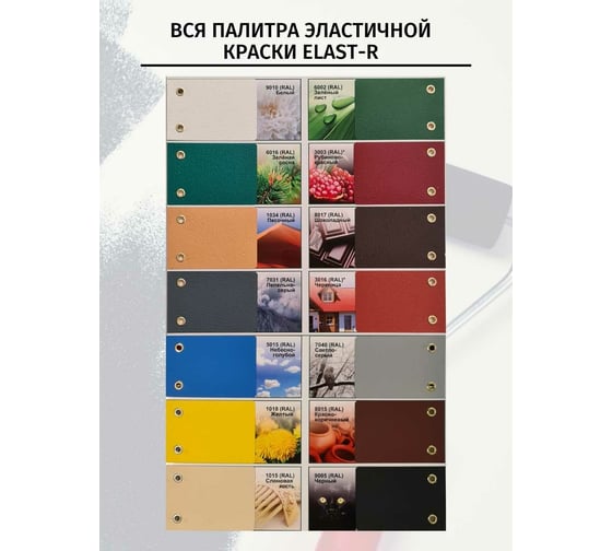 Эластичное покрытие Poli-R Elast-R (небесно-голубая RAL 5015; 1 кг) 20015