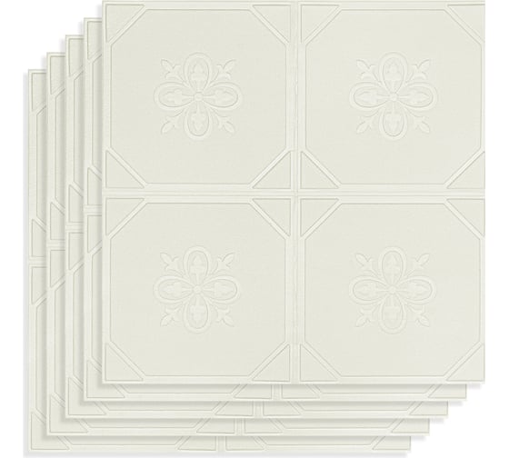 Комплект панелей для потолка LAKO Мега 20 шт 3d цвет белый 1, 70x70 см, толщина 5 мм LKD-85-04-510-KO-MEGA20