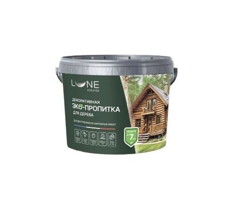 Декоративная ЭКО-пропитка Lune Coloree Орех (9 л) 33806