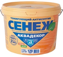 Антисептик для дерева СЕНЕЖ АКВАДЕКОР Х2-120, графит, 9 кг, 13700