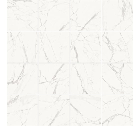 Керамогранит Artkera Group Porfido Carrara матовый 600х600х9,5 1,44м2 белый 6060PFC15M