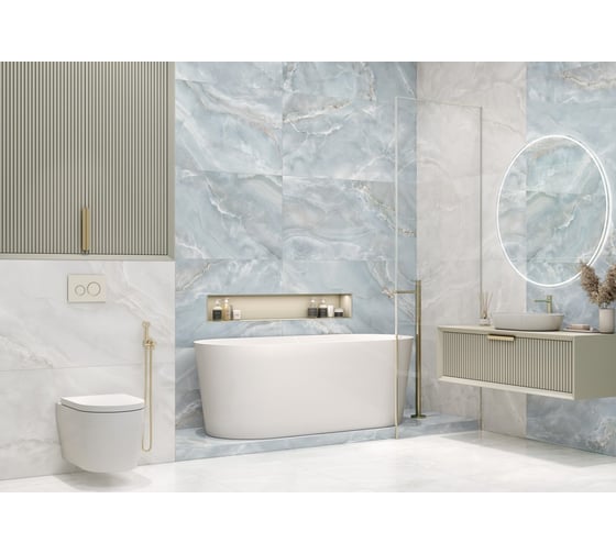 Керамогранит Artkera Group Onyx Breez Gray матовый 600х1200х9,5 1,44м2 серый 60120ONB15M