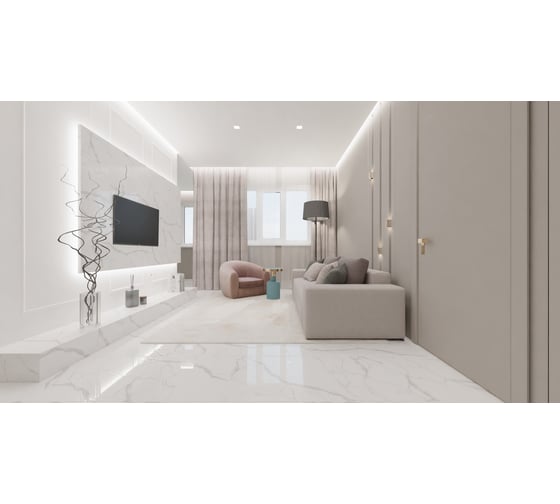 Керамогранит Belleza DESPRO STATUARIO (AUTHENTIC) (1,44 м2/2 шт) СК000042283