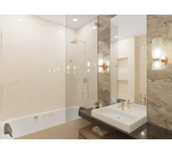 Керамогранит Belleza PIEDRA IVORY (GLOSSY) (1,44 м2/2 шт) СК000043689