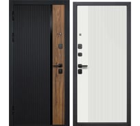 Входная дверь DIVA Foreman Ф-6 2050x860 Левая (Черный матовый-Белый софт) УТ-00084233