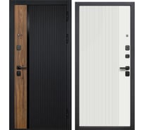 Входная дверь DIVA Foreman Ф-6 2050x860 Правая (Черный матовый-Белый софт) УТ-00084234