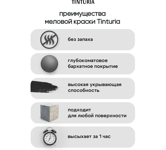 Краска для мебели и декора TINTURIA жемчужное серебро 0,5 кг /6 ЭК000145886