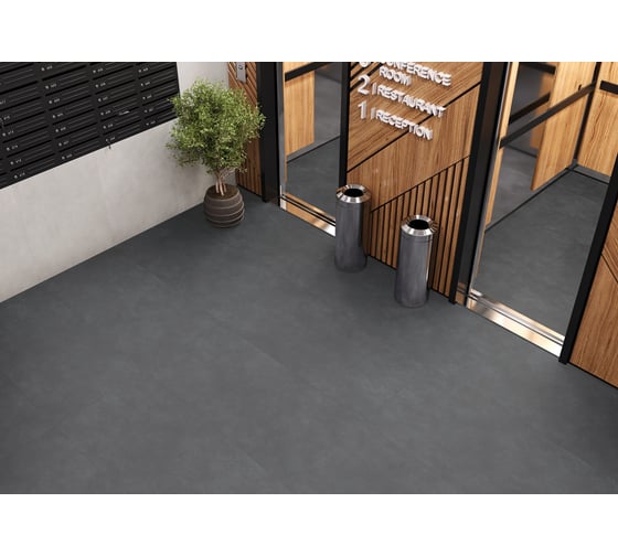 Керамогранит Delacora Life Cement Graphite матовый 1200x600x9.5 1.44 м2 графит 2 шт D120238M