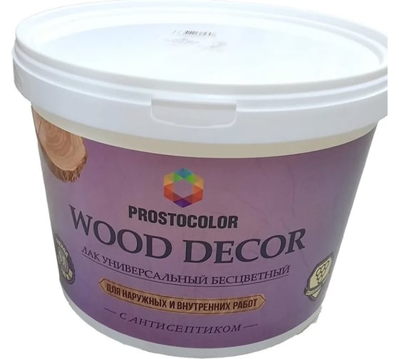 Лак PROSTOCOLOR WOOD DÉCOR ПРОСТОКОЛОР с воском глянцевый 9 л 201412