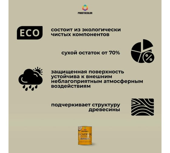 Масло для Фасада PROSTOCOLOR ПРОСТОКОЛОР графит 10 л 101234-1