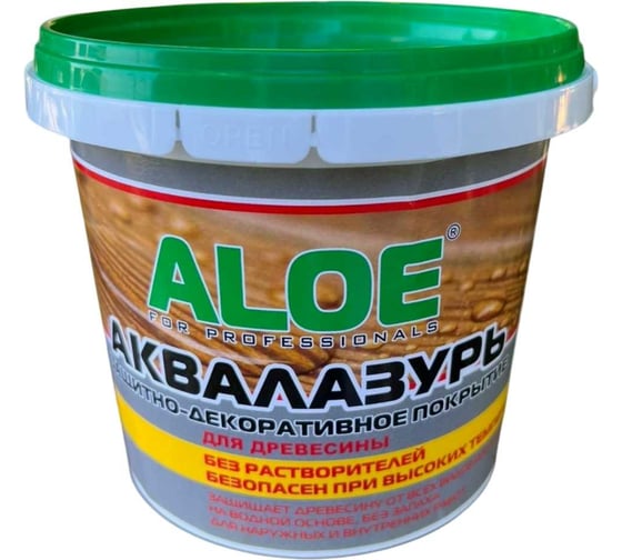 Аквалазурь ALOE ЗДП Калужница 0,9 кг 10792 1