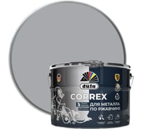 Грунт-эмаль Dufa CORREX 3 в 1 для металла по ржавчине RAL-9006 серебристый 10 л МП00-013676