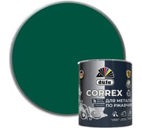 Грунт-эмаль Dufa CORREX 3 в 1 для металла по ржавчине RAL-6005 зеленый мох 0.75 л МП00-013739