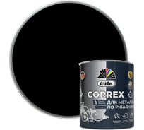 Грунт-эмаль Dufa CORREX 3 в 1 для металла по ржавчине RAL-9005 черный 0.75 л МП00-013659