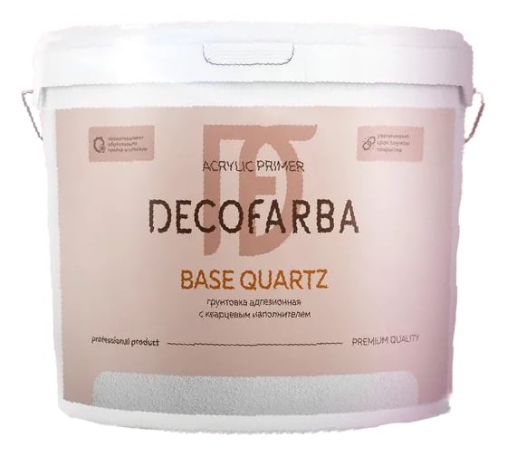 Грунтовка акриловая ABC FARBEN с мраморной крошкой Base Quartz 5 кг Decofarba 4300016293
