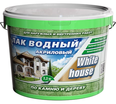 Водный лак по камню и дереву White House (тик; 9 кг) 14461