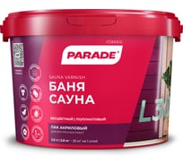 Лак акриловый полуматовый для саун PARADEL30 Сауна & Баня 2,5 л Россия 90003239883