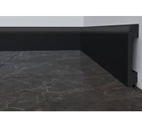 Плинтус напольный из полимера ультравысокой плотности СОЛИД черный, длина 2 м, уп 12 шт, арт. 8 UHD 05/80 Ч2