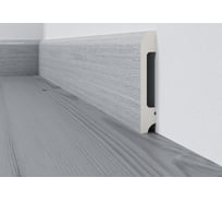 Плинтус напольный из полимера ультравысокой плотности СОЛИД дуб серебристый, длина 2 м, уп. 12 шт, арт. 8 UHD 05/80 ДС2