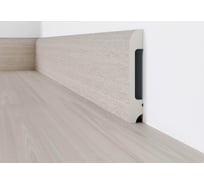 Плинтус напольный из полимера ультравысокой плотности СОЛИД дуб бежевый светлый, длина 2 м, уп. 12 шт, арт. 8 UHD 05/80 ДБС2