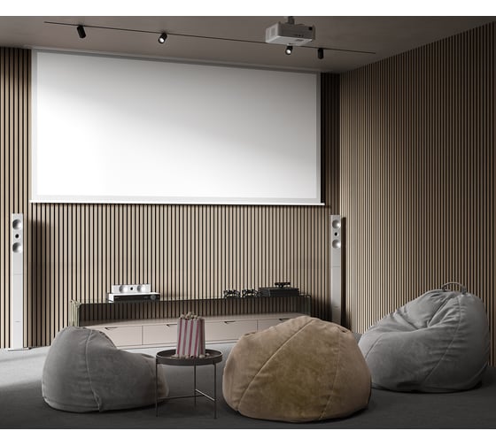 Акустическая панель Cosca Decor 2750x600x21 мм черный войлок рейки МДФ шпон дуб латте бежевый 00-00078911